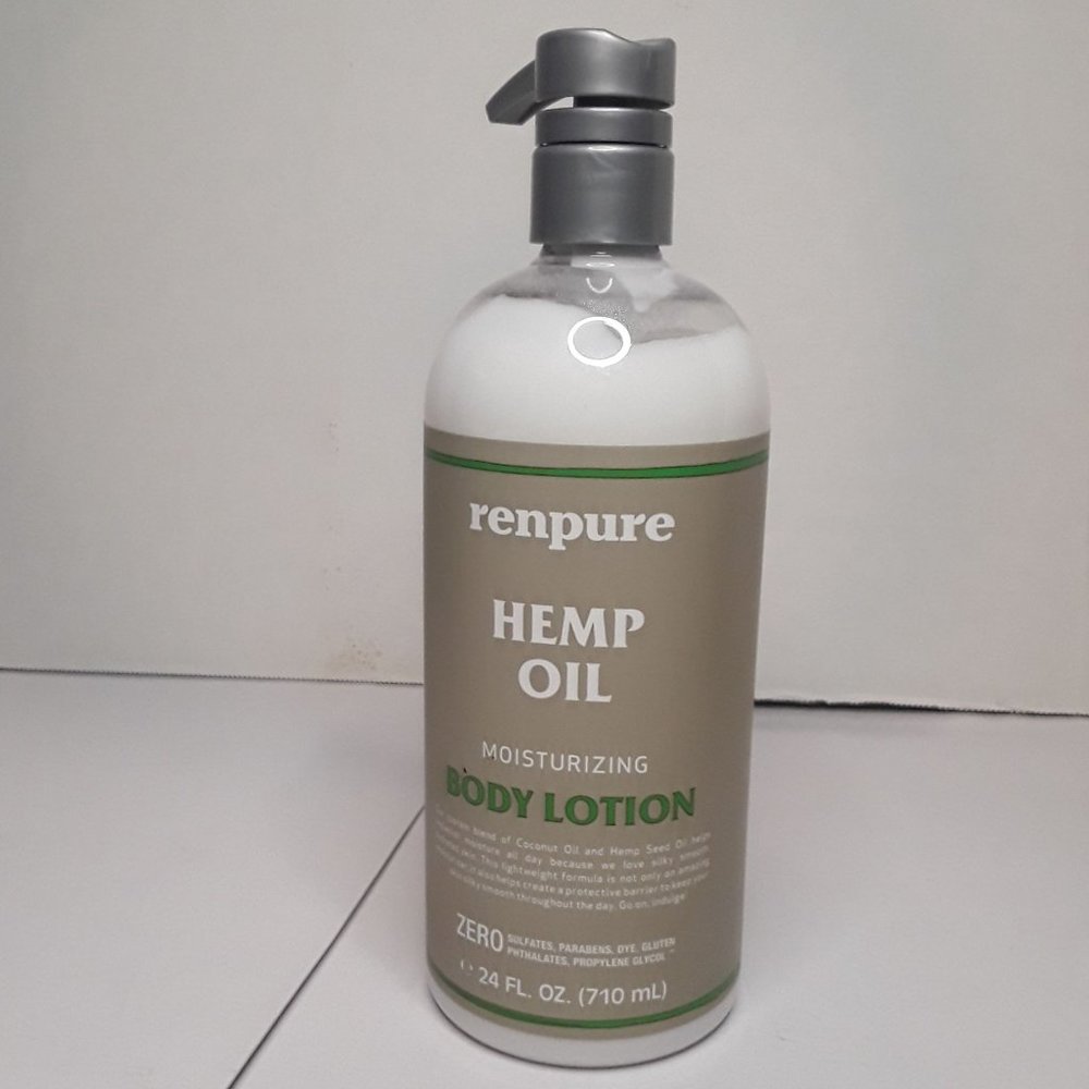 Renpure Hemp Seed Oil Moisturizing Body Lotion 24 oz Bottle